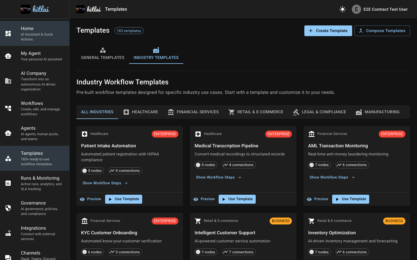 Industry Templates