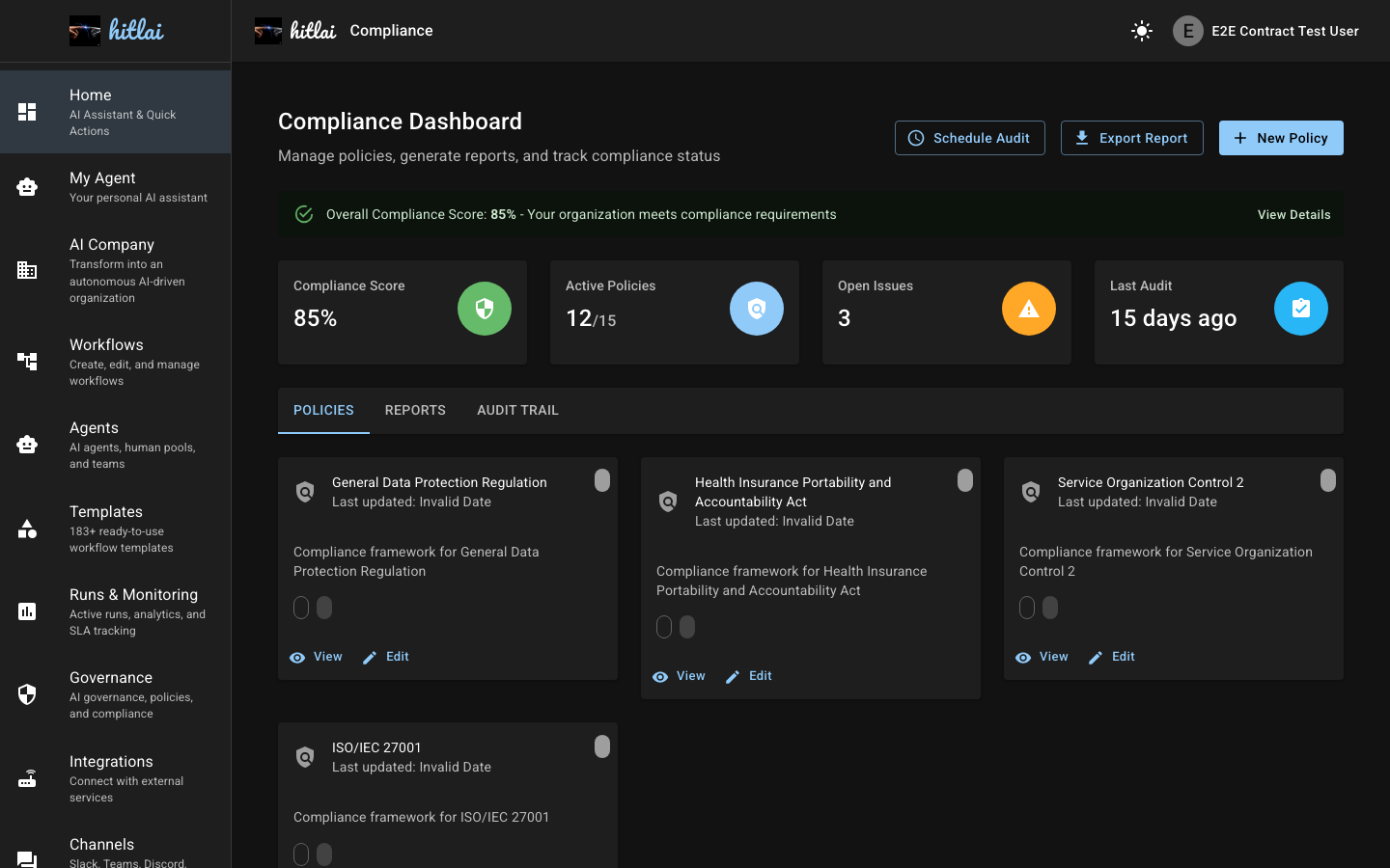 Compliance Dashboard